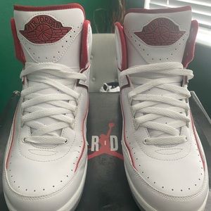 Jordan 2 retro white and red